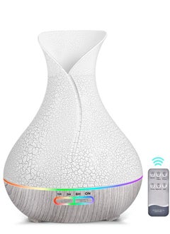 Buy Ultrasonic Air Humidifier With 7-Colour LED Lights White 500ML in Saudi Arabia