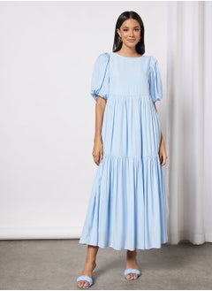 Buy Puff Sleeve Maxi Dress in UAE