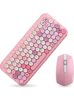 Buy Honey Wireless Keyboard Mouse Combo Pink in Saudi Arabia