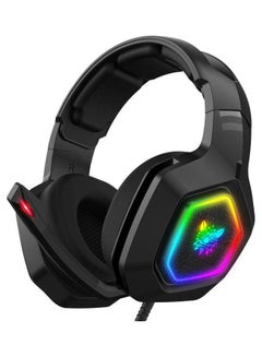 Buy K10 Gaming Headset With Surround Sound Pro Noise Canceling Gaming Headphones With Mic & RGB LED Light in Saudi Arabia