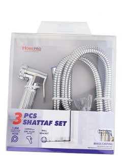 Buy Alloy Shattaf Bidet Sprayer Set Silver With Zinc Alloy Bracket in UAE