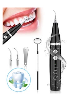 Buy Ultrasonic Tooth Cleaner - Plaque Remover for Teeth Remove Teeth Stain tarter Plaque Calculus - with Led 5 Adjustable Modes 2 Replaceable Clean Heads - 100% Safe in Saudi Arabia