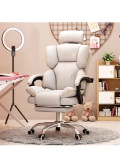 اشتري Comfortable Sedentary Lazy Computer Chair, Leisure Lift Swivel Gaming Chair, Household Lift Swivel Back Sofa Chair(Grey) في الامارات