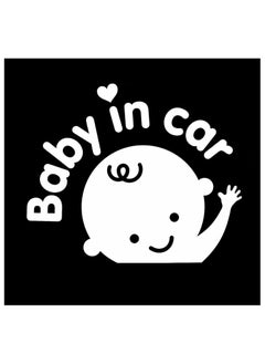 اشتري Baby on Board Car Sign for Car Rear Window, Reflective Vehicle Car Signs, Kids Safety Warning Sign Universal Fit, 2 Pcs Baby On Board Waterproof Stickers (Black) في الامارات