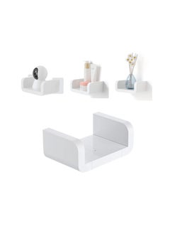 Buy Adhesive Floating Shelf Wall Shelf Non-Drilling, Monitor Shelf for Security Cameras, U Shaped Organizer Display Picture Shelf, Ledge Shelf for Office/Home Decor/Kitchen/Bathroom Storage(Small) in Saudi Arabia