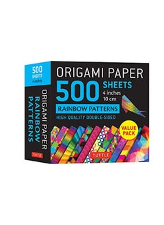 Buy Origami Paper 500 Sheets Rainbow Patterns 4 10 Cm Doublesided Origami Sheets Printed With 12 Di By Tuttle Publishing Paperback in UAE