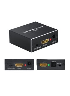 اشتري HDMI Audio Extractor, Digital HDMI to HDMI Audio Converter, HDMI to Optical 3.5mm AUX Audio Adapter, Supports HDCP 1.4, 3D, Dolby Digital, DTS 5.1 PCM, 1080P HDMI to HDMI + SPDIF + RCA Stereo في الامارات