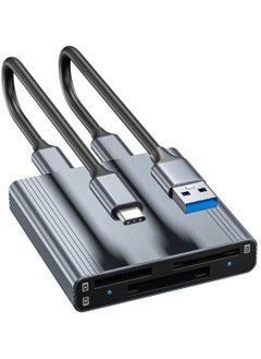 اشتري قارئ بطاقات CFexpress 2024، النوع A + النوع B + قارئ بطاقات SD4.0، USB 3.1 الجيل 2 (10 جيجابت في الثانية) - قارئ بطاقات محمول لصانعي الأفلام والمصورين المحترفين، متوافق مع أنظمة التشغيل Windows وMac وAndroid في الامارات