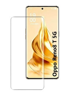 Buy UV Tempered Glass Full Cover the Screen, 9H Hardness, Anti-Scratch, Anti-Shatter, Anti-Fingerprint Screen Protector for Oppo Reno 8T 5G Clear in UAE