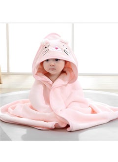 Buy Baby Hooded Bath Towel,Wearable Hooded Towel for Boys Girls,Microfiber Ultra Soft Super Absorbent Baby Towels with Cute Design,Baby Newborn Essentials(Pink) in UAE