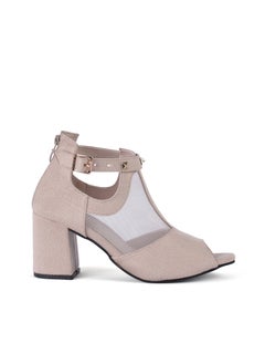 Buy Sandal Heels Suede SN-610 - Beige in Egypt