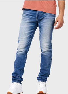 Buy Mid Wash Slim Fit Jeans in Saudi Arabia