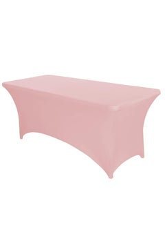 Buy Spandex Table Cloth, 6ft Table Cover Rectangular Stretch Table Cloth Tight Fit Tablecloth for Parties, Trade Shows, Weddings and Events of All Kinds(Pink) in Saudi Arabia