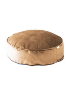 Buy Round Velvet Bean Bag Velvet 60x20cm - Beige in Saudi Arabia