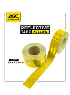 Buy AGC Quality Shining Truck Reflective Tape 25 Meter X 10cm Reflective Sticker Conspicuity Tape for Truck Trailers SASO 2913 in Saudi Arabia