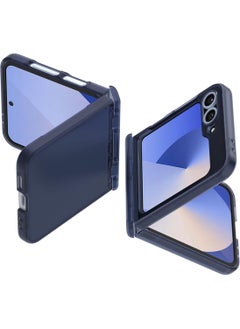 Buy Ultra Hybrid Pro Samsung Galaxy Flip 6 Case Cover with Hinge Protection (2024) - Frost Navy Blue in UAE