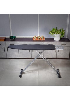 Buy Turkey Ironing Board 110x30 CM Ironing Table with Steel Frame With Adjustable Height Mechanism Heat Resistant Cotton Cover and Iron Rest Assorted color… in UAE