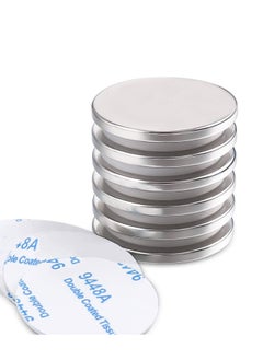 اشتري Super Strong Neodymium Disc Magnets with Epoxy Coating Waterproof Powerful Permanent Rare Earth Magnets 1.26 inch x 1/8 inch Pack of 6 في السعودية