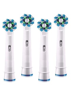 Buy Cross Action Toothbrush Heads Compatible with Oral-B Devices - 4 Pieces in Saudi Arabia