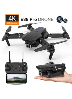 اشتري E88 PRO Professional selfie drones with 4K HD Dual camera long range Intelligent positioning remote control drone في الامارات