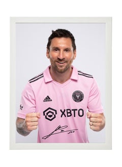 اشتري Messi Inter Miami CF Autographed Poster with Frame 30x40cm في الامارات