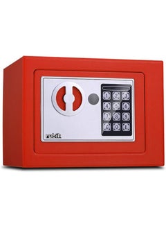 اشتري Rubik Mini Electronic Digital Security Safe Deposit Box With Electronic Keypad Lock and Physical Key For Home Office Hotel Jewelry Passport Watches Cash Storage في الامارات