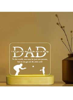 Buy Father's Day LED Lamp for Dad - Great Gift Idea for Father's Day - Gift for Dad - Dad's Birthday Gifts from Daughter and Son - Dad Appreciation Gifts - Gift for Daddy in UAE