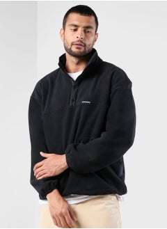 Buy Polar Fleece Printed Popover Zipped Hoodie in UAE