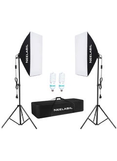 Buy Photography Studio light, Softbox Photography Lighting Kit Photo Video Equipment，20" x 28"/ 50 x 70 cm Continuous Lighting Equipment，UK Plug 220V in Saudi Arabia