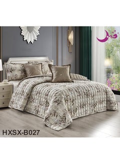 Buy Bedspread comforter set consisting of 4 pieces, polyester comforter, size 170 by 220 cm in Saudi Arabia