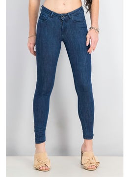 اشتري Women Skinny Fit Dark Wash Stretchable Denim Jeans, Indigo في السعودية