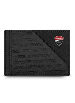 Buy Ducati Corse Trionfo Black Genuine Leather Card Holder For Men - DTLGD2200301 in Saudi Arabia