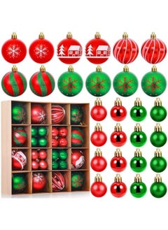 اشتري Bauble Ornament Ball Set, 44Pcs Shatterproof Tree Hanging Balls في الامارات