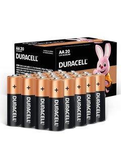 Buy Duracell AA 1.5V Alkaline LR06 Battery MN1500 Batteries Long Lasting Power Pack Of 20-10 Years Shelf Life in Saudi Arabia