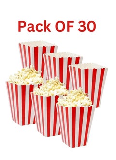 Buy 30 Popcorn Bucket Greaseproof Size 12.7D 7.62W 8H CM in UAE