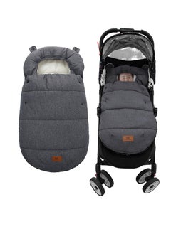 Buy Pushchair Pram Footmuffs, Universal Warm Stroller Sleeping Bag, Winter Warm Cosy Toes For Pushchair, Waterproof Windproof Anti-Slip Sherpa Lining And Fleece Hood Machine Washable in UAE