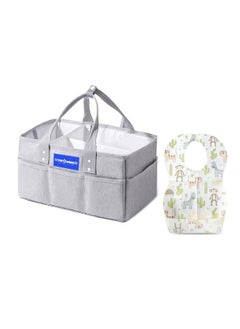 Buy Star Babies (Disposable Bibs 50pcs with Diaper Bag Caddy New) - Grey in UAE