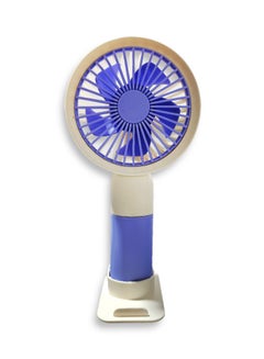 Buy Portable Mini Fan USB Rechargeable Cute 5000MAH Small Electric Fan For School With Phone Holder , B399-10 Blue in Egypt