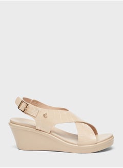 Buy X Strap Wedge Sandals in Saudi Arabia