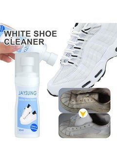 اشتري White Shoe Cleaner 50ml，White Sneaker Cleaner，All White Shoe Polish Touch Up White Shoe Cleaner Works On Leather, Canvas, Athletic, Lining - All White Sneaker Cleaner في الامارات