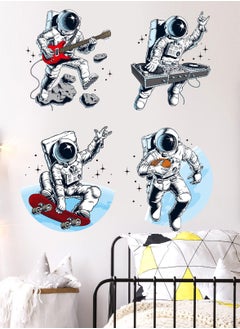 اشتري Astronaut Wall Sticker, Removable Outer Space Cosmic Wall Stickers Spaceman Guitar Skateboard Wall Decal Space Theme Wall Decals Mural for Boys Kids Living Room في الامارات