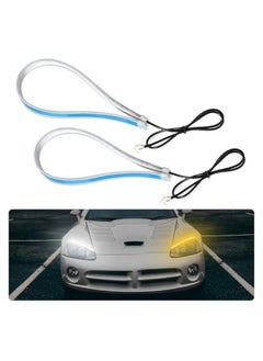 اشتري LED Daytime Running Light Strip, 60cm, Ultra Thin Flexible Tube Design, Turn Signal Light and LED Indicator Light Bright Daytime Running Light في مصر