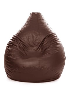 Buy Faux Leather Multi-Purpose Bean Bag With Polystyrene Filling Brown in UAE