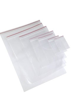 اشتري [100 Piece] 2.8 x 4.8 inches Clear Poly Reclosable Zipper Lock Bags - Resealable Plastic Zipper Bags for Samples, Candies, Craft supplies, Nuts, Slime and More في الامارات