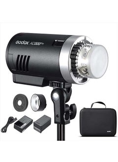 اشتري Godox AD300Pro Outdoor Flash Strobe, 300W 2.4G TTL 1/8000 HSS Flash, 0.01-1.5s Recycle Time, 320 Full Power Pop, 12W Modeling Lamp Portable Monolight Strobe في السعودية