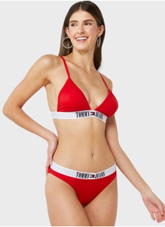 Buy Logo Band High Leg Bikini Bottom in UAE