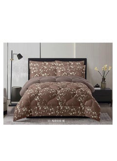 اشتري طقم لحاف Embrace King Comforter مكون من 6 قطع من القطن المصقول مقاس كينج، ملاءة سرير واحدة مثبتة 200 * 200 سم، لحاف واحد ثابت 220 * 240 سم، 4 قطع أغطية وسائد فائقة النعومة في الامارات