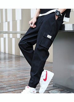 Buy Men's Cargo Pants Casual Sports Sweatpants Running Drawstring Sweatpants Tiny Harem Pants With Multiple Pockets in Saudi Arabia