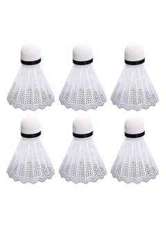 Buy 6 Pcs Plastic Badminton Shuttlecocks with Great Stability and Durability in UAE