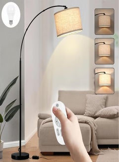 اشتري Floor Lamp LED Stand Vintage Arc Pole Light with Remote Control Bulb for Living Room Office Bedroom في السعودية